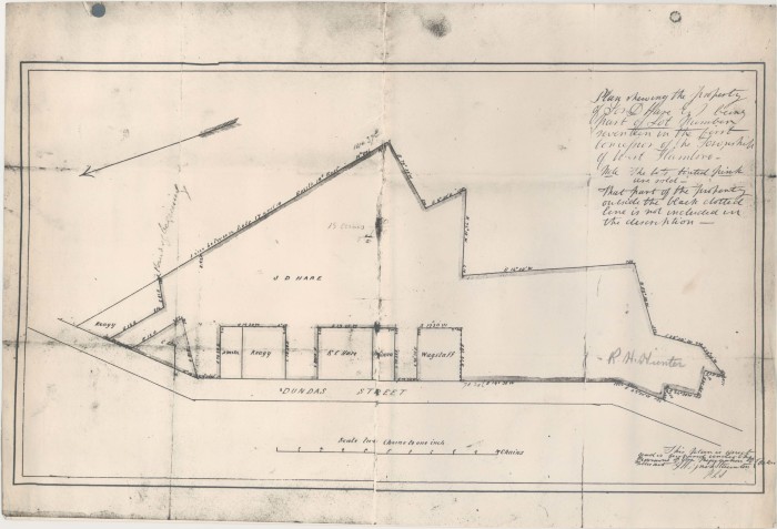 Plan Showing the Property of J.D. Hare